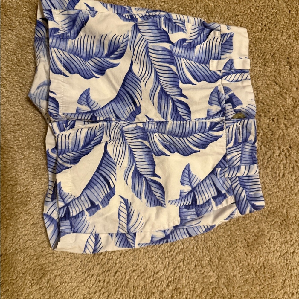 Blue and White Patterned Baby Shorts